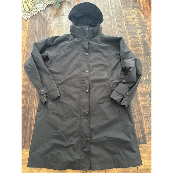 L.L. Bean Jackets & Blazers - LL Bean Women's Windbreaker/Raincoat Size S Full Zip Fleece Lined Hood Black
